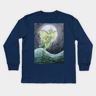 Lunar MerFairy (Rectangular Version) Kids Long Sleeve T-Shirt